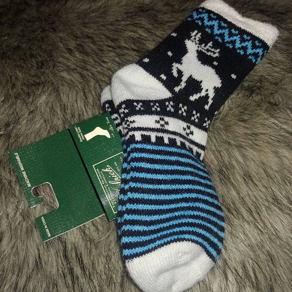 NEW woolrich | socks soft fuzzy crew deer cabin